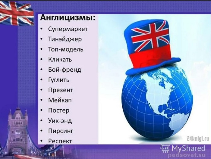 Засилье англицизмов в русском языке
