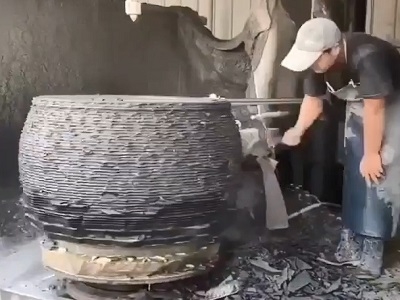 Ручная работа по изготовлению каменной мебели в Китае